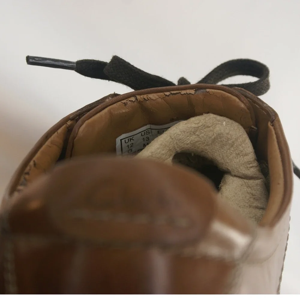 Clarks Collection Brown Leather Bicycle Toe Lace Up Oxfords Dress Casual 10.5